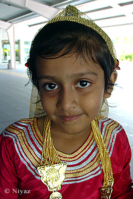 Maldivian girl in a traditional dress