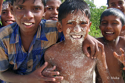 Kids having funs during Eid festival